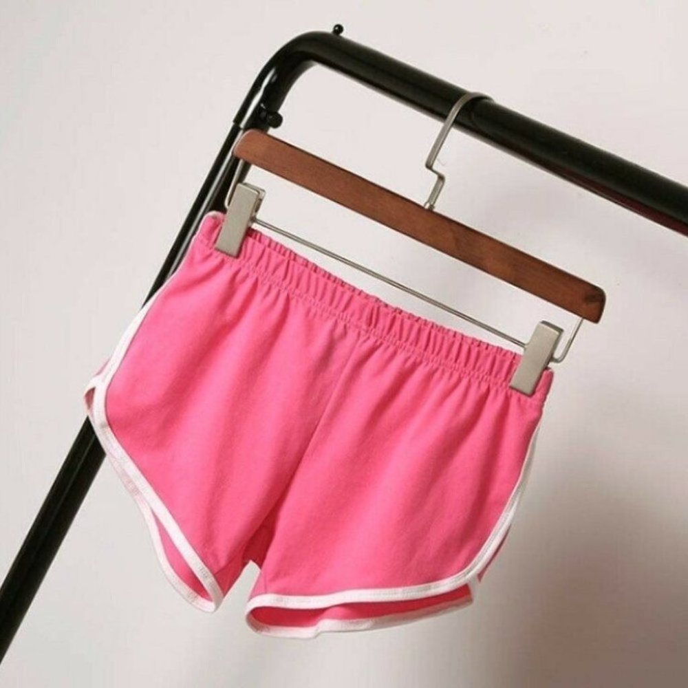 Women Sports Shorts Yoga Casual Gym Jogging_PINK